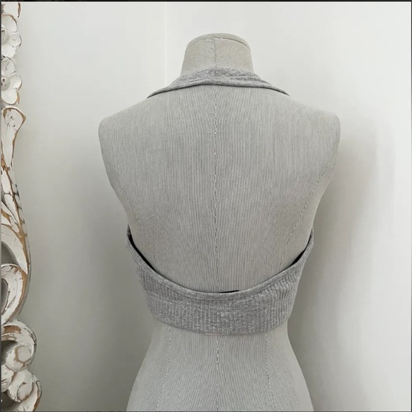 Missguided Gray Ribbed Micro Halterneck Bralet - Picture 8 of 12